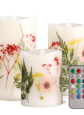 Vela eletr?nica sem chama criativa, lampada de flor seca, te