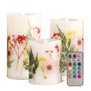 Vela eletr?nica sem chama criativa, lampada de flor seca, te