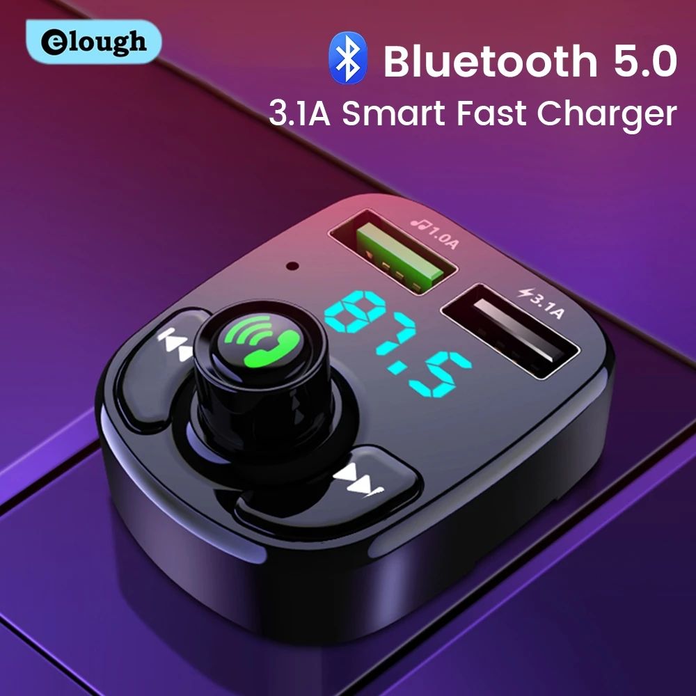 Elough-reproductor de música con Bluetooth 5,0 para coche,