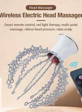 Polvo-massageador de cabe?a elétrica, 6 modos de massagem v