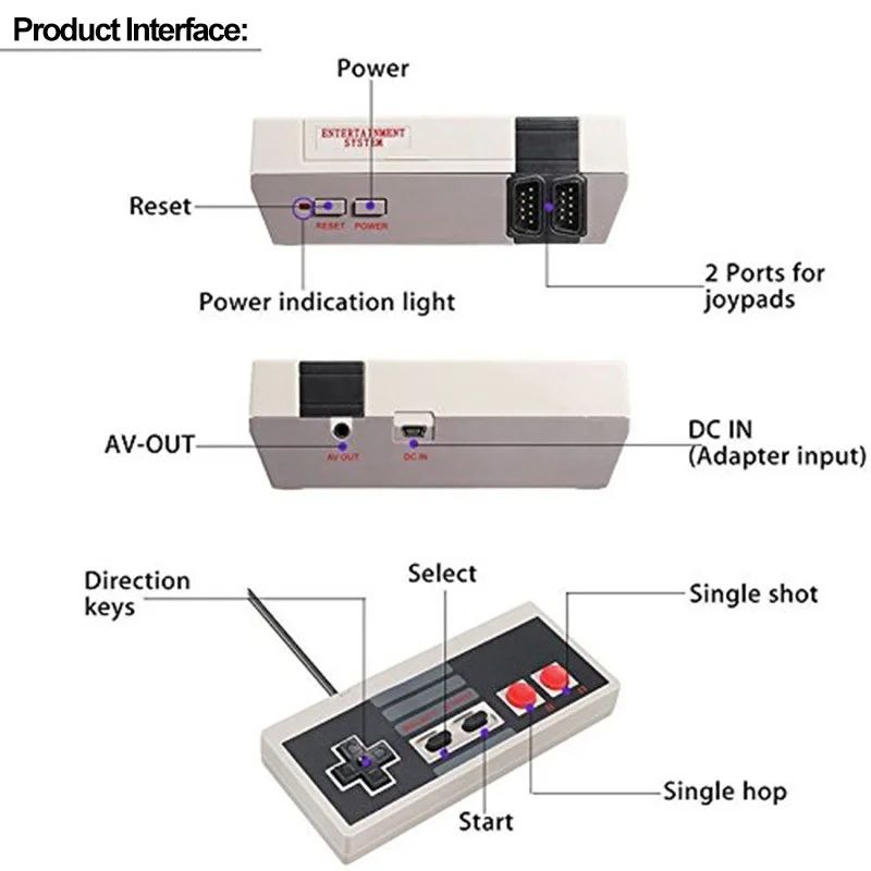 Consola de videojuegos Retro para TV, consola de 8 bits con