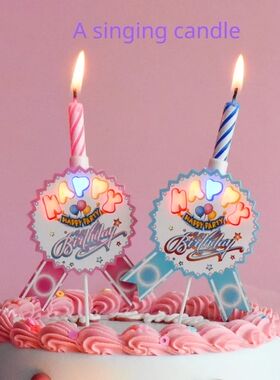 Vela de música brilhante para festa, vela criativa em forma