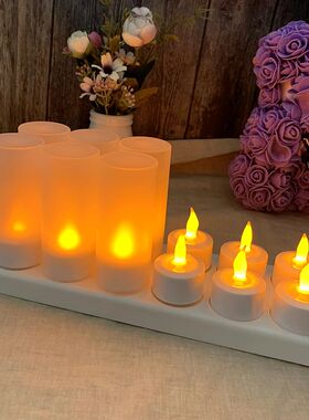 Recarregável Flameless LED vela elétrica, Tea Light, Waxle