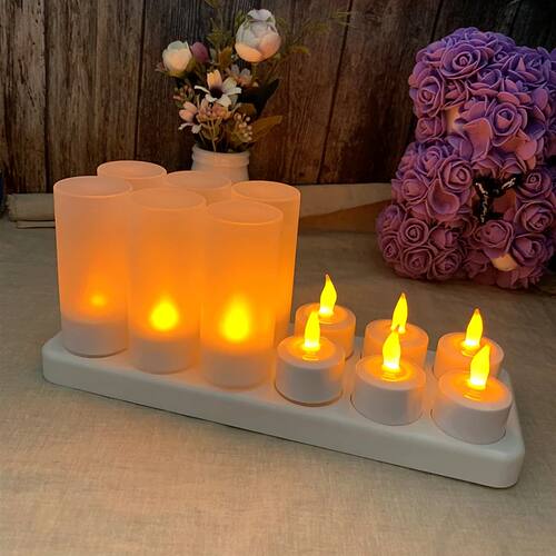 Recarregável Flameless LED vela elétrica, Tea Light, Waxle