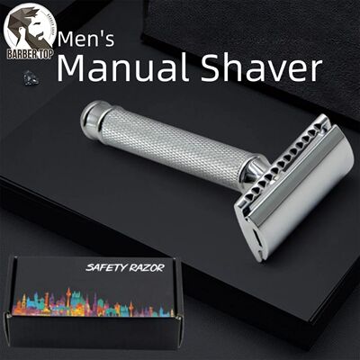 Maquinilla de afeitar de doble filo para hombre, afeitadora