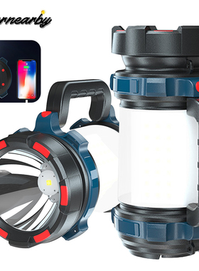 Alta potência led lanternas usb recarregável holofote com