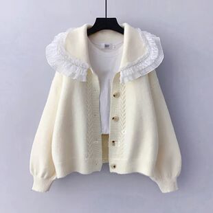 AZYT-Casaco de malha feminino com gola virada para baixo, su