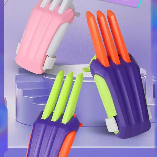 Juguete telescópico 3D de zanahoria, garra de Lobezno, tene