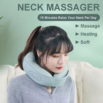 Neck Massage Pillow Electric Massager Knead Heating U-Shaped