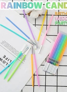 Vela Longa Do Arco-íris, Bolo De Aniversário De Vela, Deco