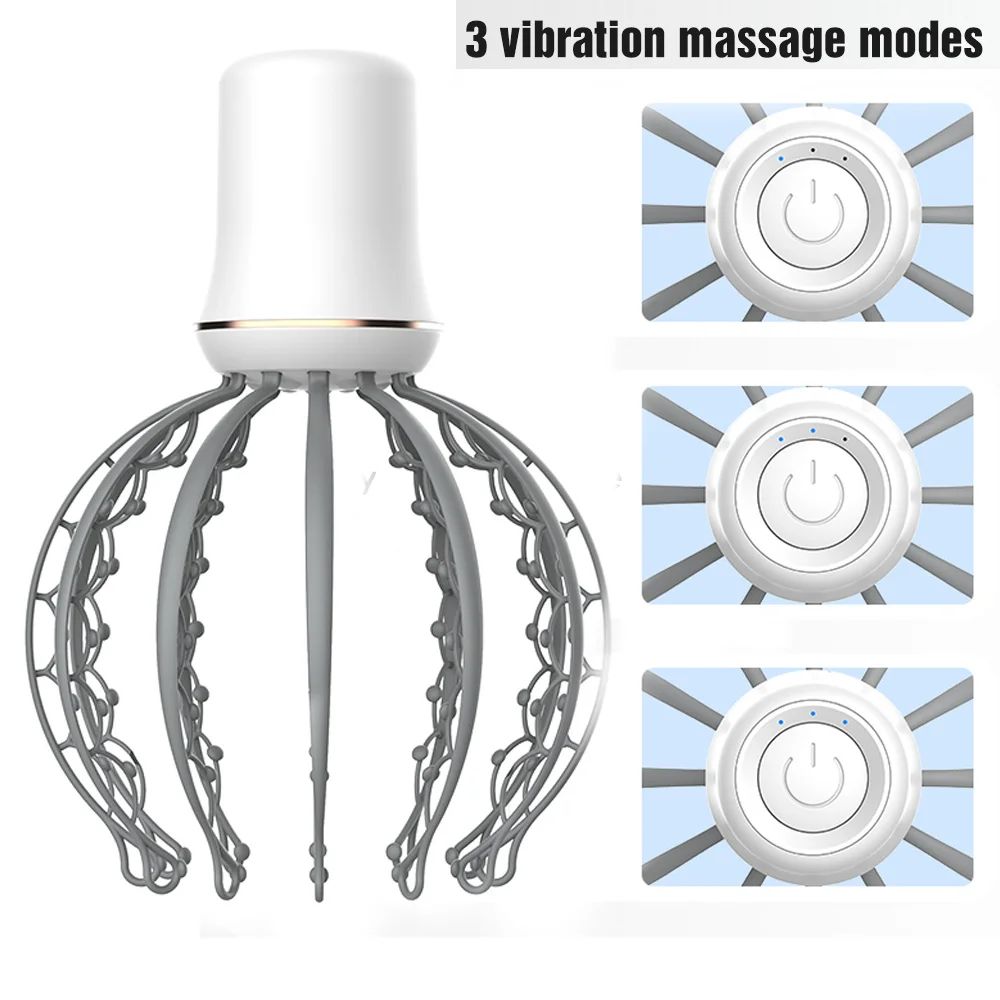 Massageador de cabe?a elétrica sem fio, massagem de vibra??