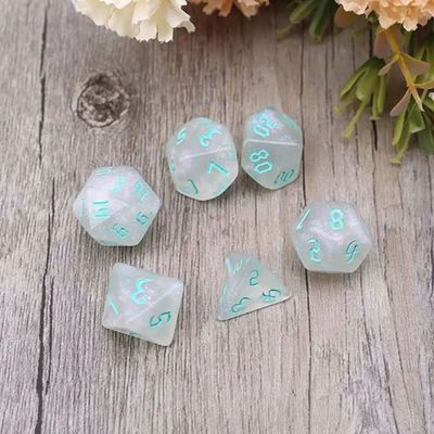 Dados de Resina Poliédrica para Mesa, Dados para DND, RPG,