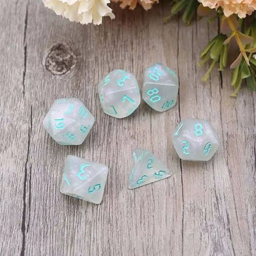 Dados de Resina Poliédrica para Mesa, Dados para DND, RPG,