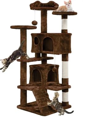 Cat Tree Co?ar Post, Brown Scratch Escalada Torre, Condomín