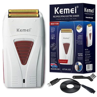 Kemei-Afeitadora eléctrica recargable para hombres, máquin