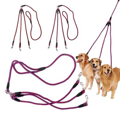 Correas triples para perros, cuerda de seguridad nzada para