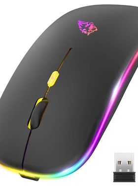 Mouse sem fio Bluetooth e 2.4GHz Dual Modos Recarregável RG