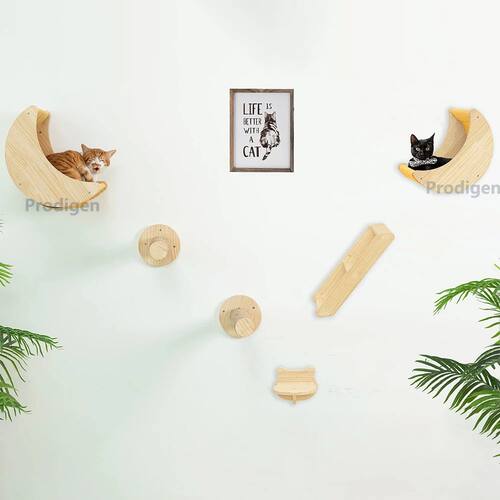 Camas de rede montadas na parede para gatos, Prateleira de e
