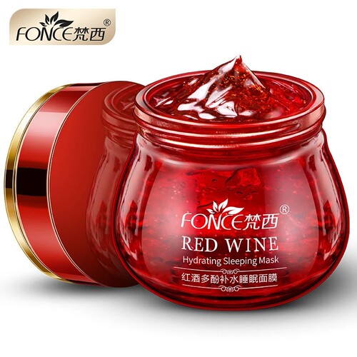 Korean Red Wine Essence Sleeping Facial Mask Whitening Cream