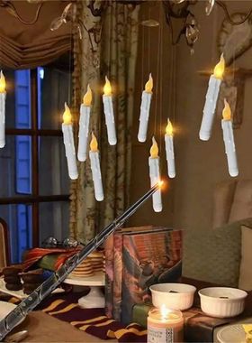 Fantasia velas flutuantes com chama cintilante, a pilhas, va