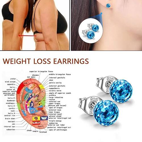 Pendientes de cristal de colores para perder peso, aretes ma