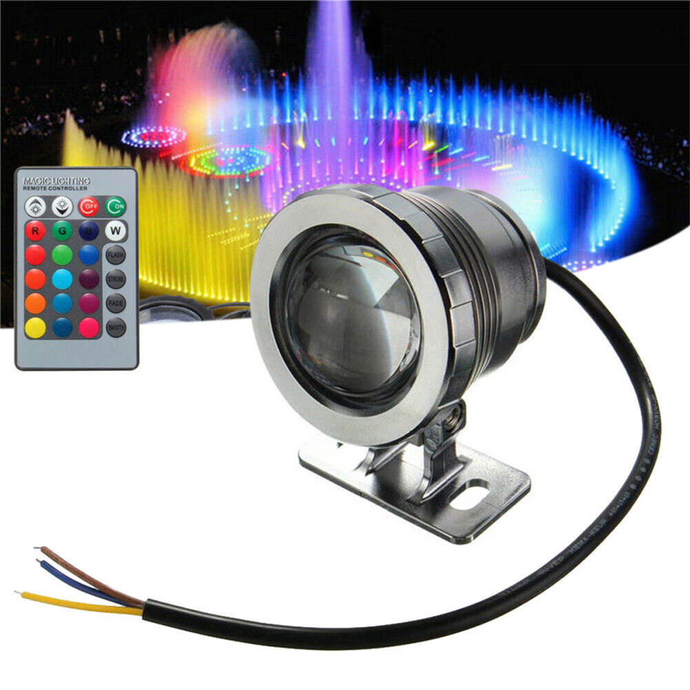 Luz LED subacuática RGB impermeable, foco sumergible para f - 实物图