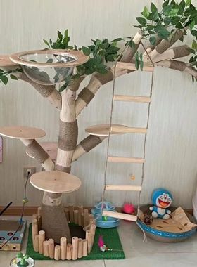 Quadro de escalada do gato ambiental criativo, Torre Catnip