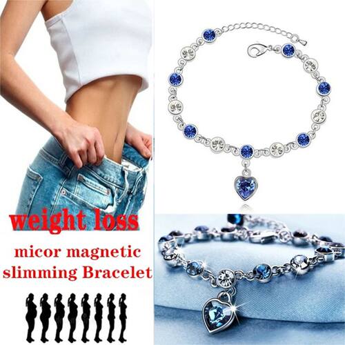 Pulsera de plata 925 pura para pérdida de peso, brazalete d