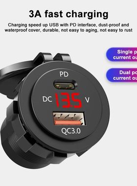Cargador USB de carga rápida 3,0 para coche, adaptador de e