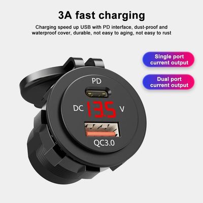 Cargador USB de carga rápida 3,0 para coche, adaptador de e