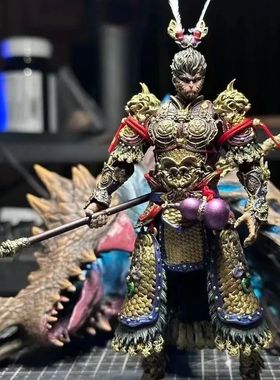 Preto Mito Wukong Figura Dos Desenhos Animados, único Jogad