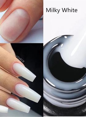 Mtssii-esmalte de u?as de Gel blanco lechoso, extensión rá