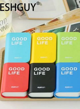 Reshguy-lente de contato, forma de livro, com espelho, cor,