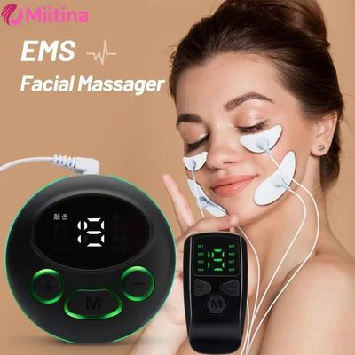 New EMS facial massager low-frequency pulse crescent shaped