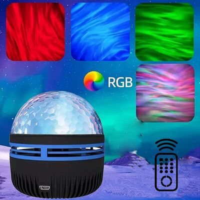 Luz LED del norte de la galaxia con patrón de agua, luz de