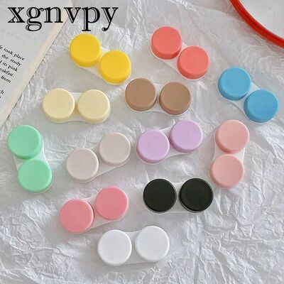 XgnvpyContact Lens Box, cor sólida, plana, fosco, caixa dup