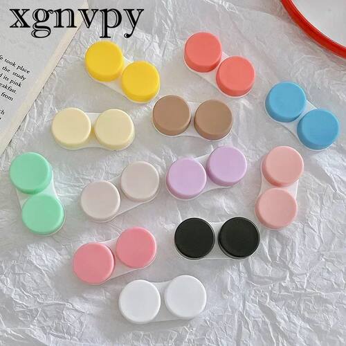 XgnvpyContact Lens Box, cor sólida, plana, fosco, caixa dup