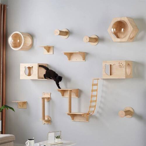 Conjunto de prateleira de escalada de parede para gatos, esc