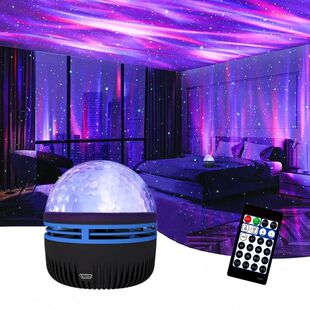 Proyector de galaxia de luz nocturna con patrón de agua, lu