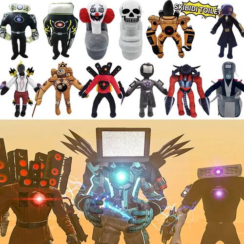 75pcs Skibidi Toilet Plush Toy Upgrade Titan TV Toy Skibidi