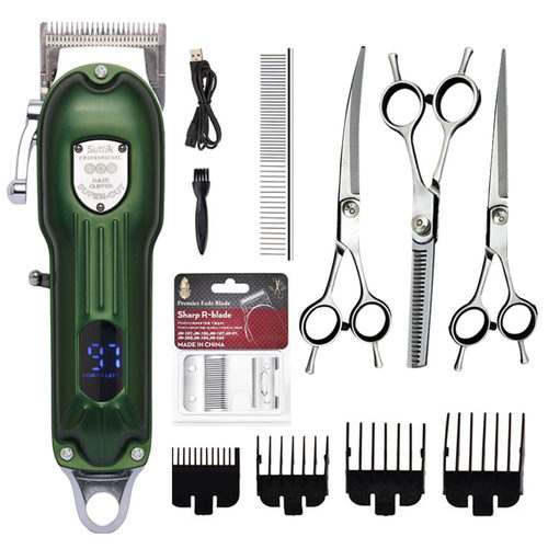 Professional Dog Hair Clipper All Metal Rechargeable Pet Tri