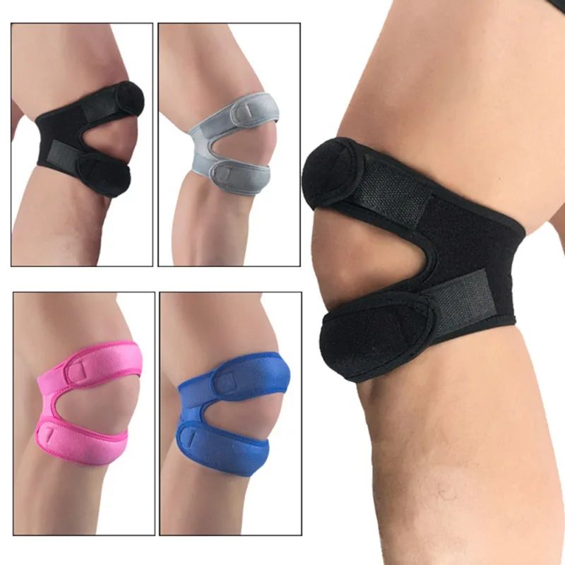 Protetor de perna para joelhos de nylon, neoprene, ajustáve