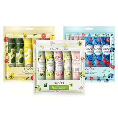 5Pcs/set SADOER Fruit Plant Fragrance Hand Cream Sets Moistu