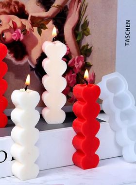 5 Amor Silicone cola molde, DIY vela produ??o decora??o, nov