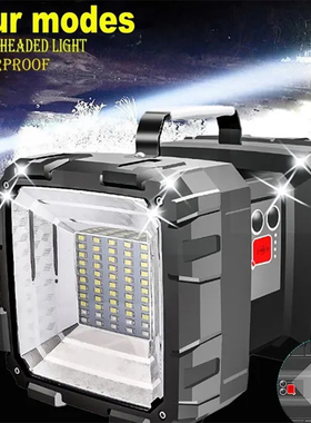 XHP100 USB recarregável cabe?a dupla holofote, lanterna por