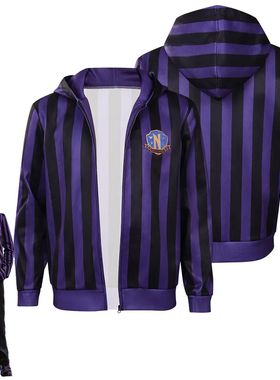 Quarta-feira addams xavier thorpe cosplay traje com capuz ca