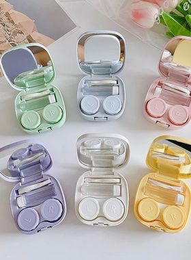 Lentes De Contato Caixa De Plástico, Brilhante, Lentes De C