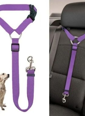Cinturón de seguridad de coche para mascotas, correa de plo