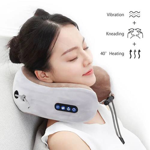 U-Shaped Electric Neck Massage Pillow Combined With Thermal