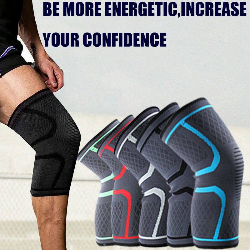 Elastic Nylon Sports Knee Pads para Homens e Mulheres, Manga
